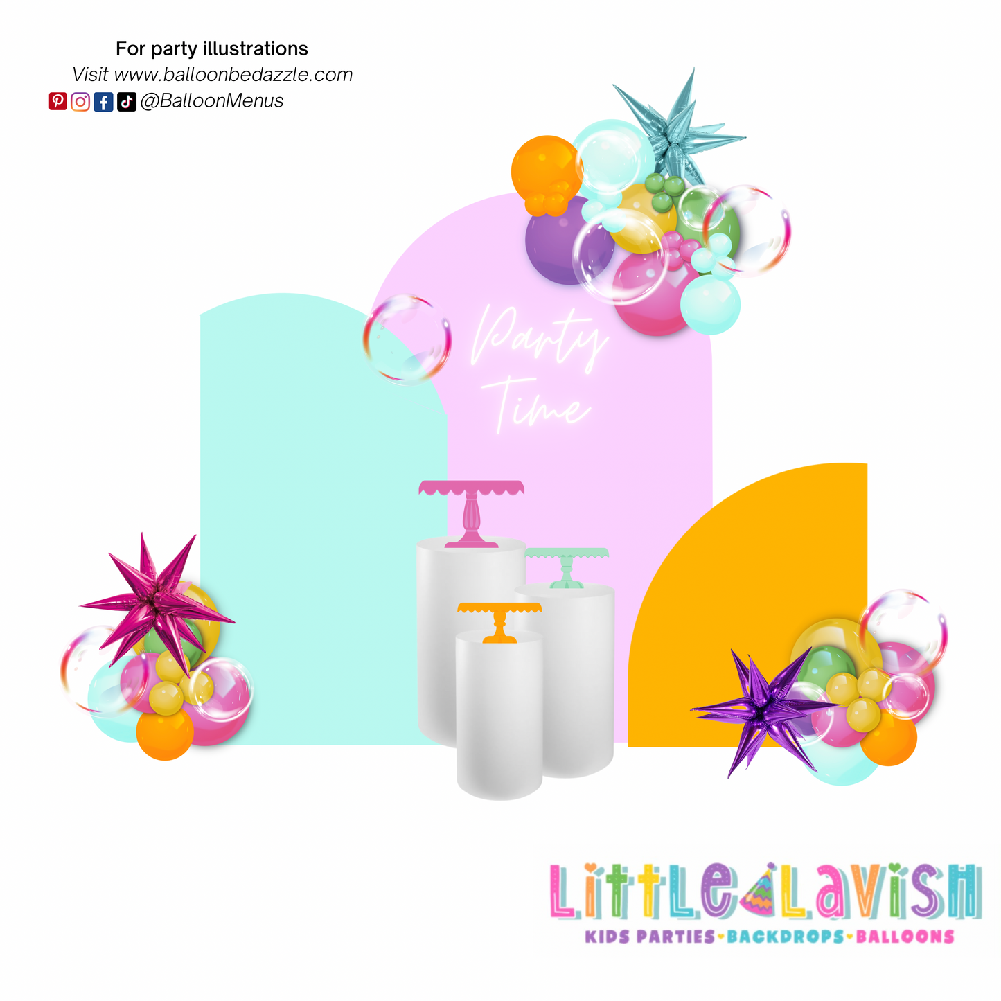Little Lavish (Large Individual Party Illustrations)- Client Balloon Menu