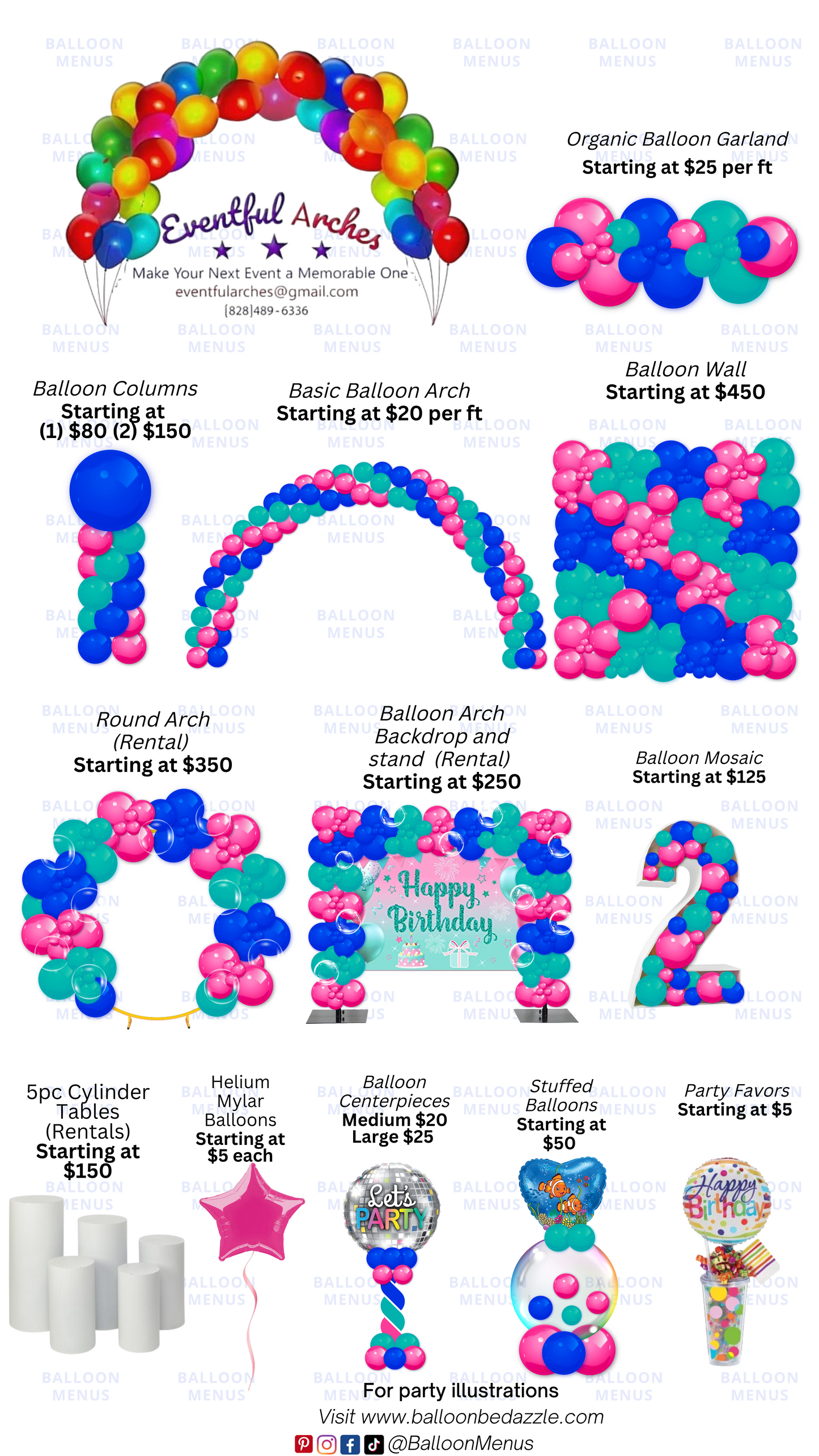 Eventful Arches - Client Balloon Menu