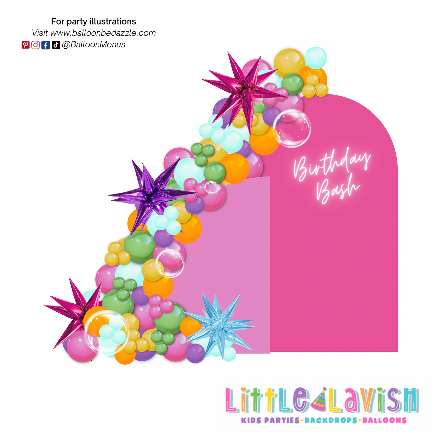 Little Lavish (Large Individual Party Illustrations)- Client Balloon Menu