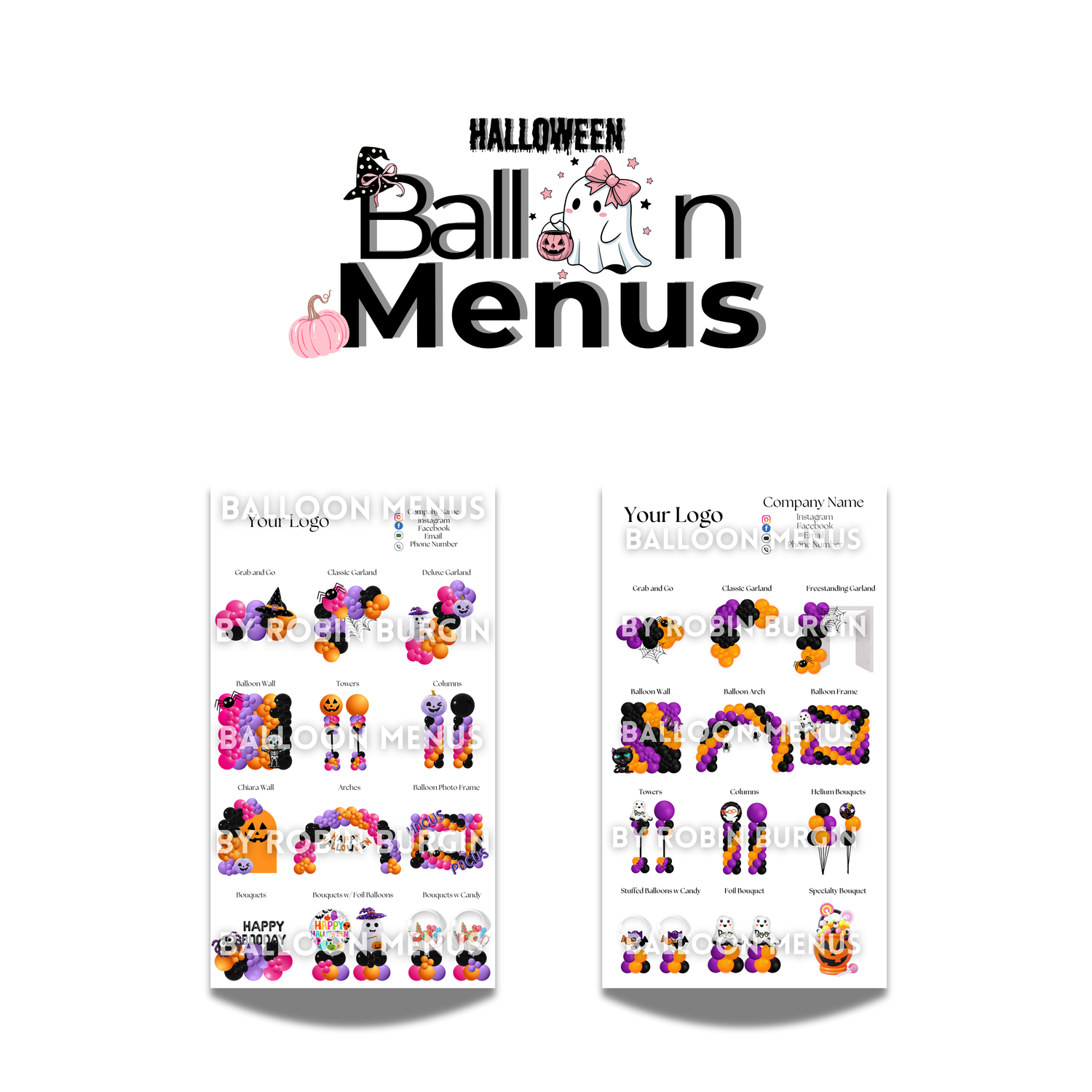 Seasonal Premade Balloon Menus