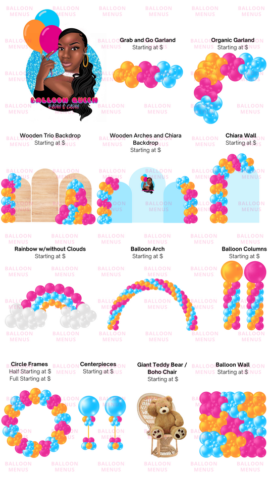 Balloon Queen - Client Balloon Menu