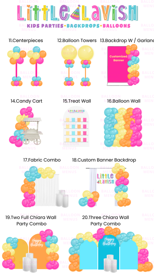 Little Lavish - Client Balloon Menu
