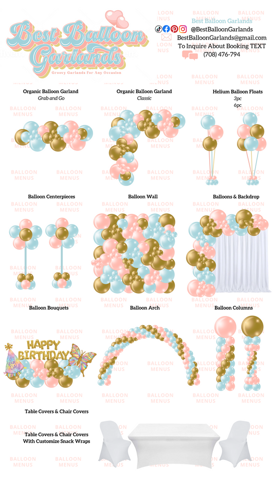 Best Balloon Garlands  - Client Balloon Menu