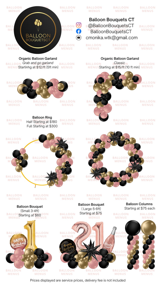 Balloon Bouquets CT  - Client Balloon Menu