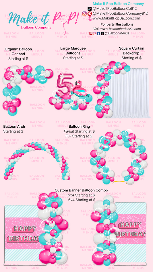 Make It Pop Balloon Company- Client Balloon Menu