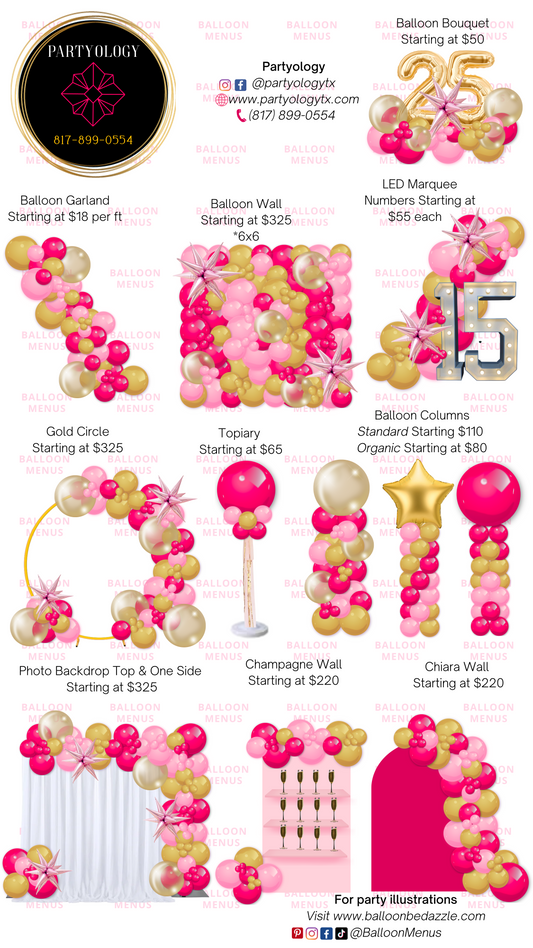 Partyology - Client Balloon Menu