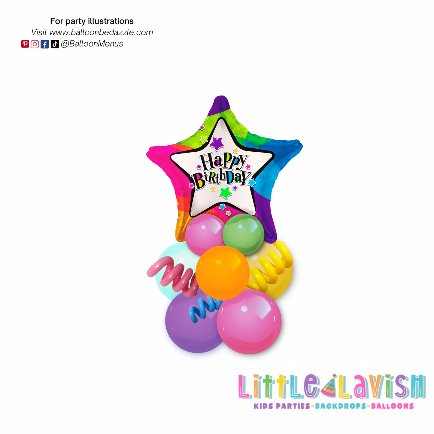 Little Lavish (Large Individual Party Illustrations)- Client Balloon Menu