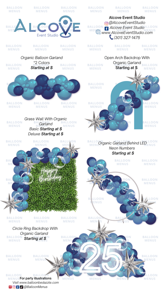 Alcove Event Studio- Client Balloon Menu