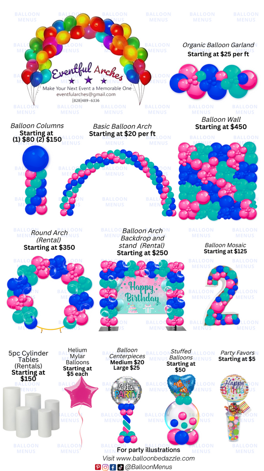 Eventful Arches - Client Balloon Menu