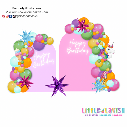 Little Lavish (Large Individual Party Illustrations)- Client Balloon Menu