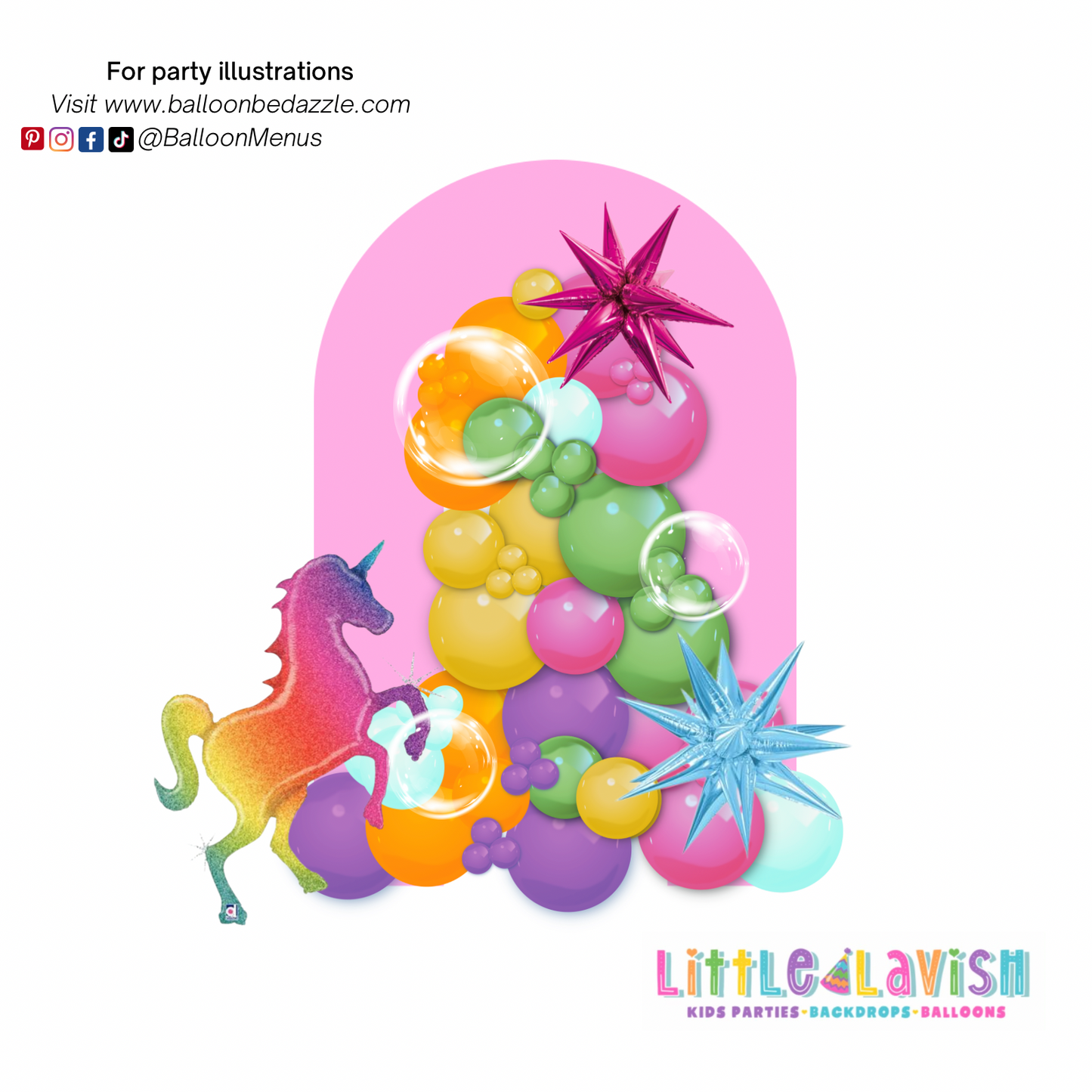Little Lavish (Large Individual Party Illustrations)- Client Balloon Menu