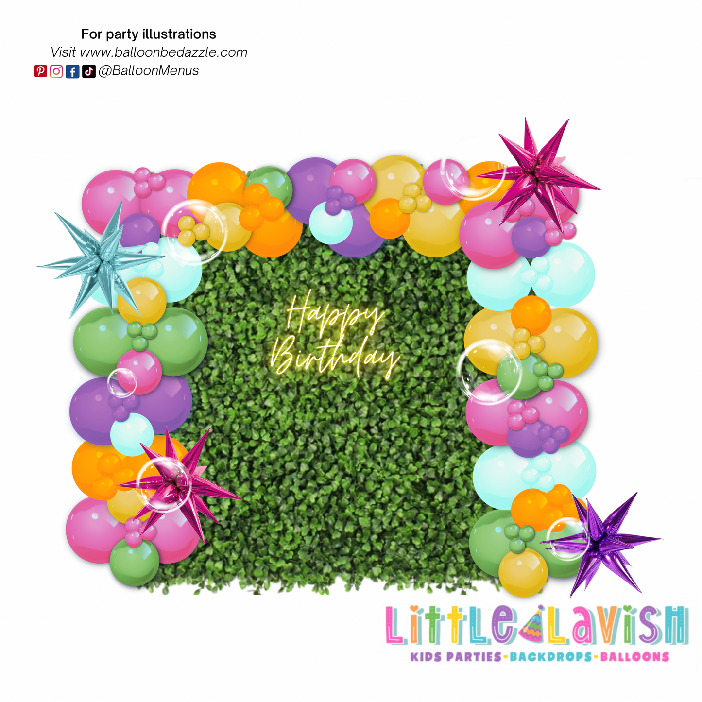 Little Lavish (Large Individual Party Illustrations)- Client Balloon Menu