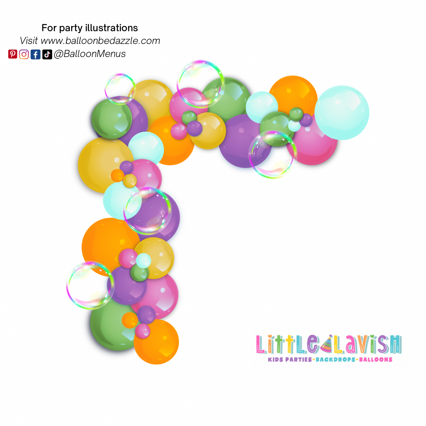 Little Lavish (Large Individual Party Illustrations)- Client Balloon Menu